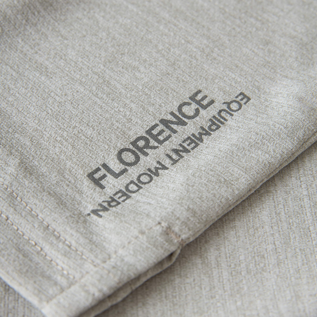 Florence Marine X Men's Airtex Collared Short Sleeve Shirt - Light Heather Grey
