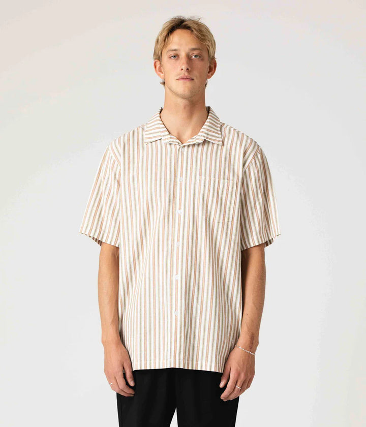 Former Reynolds Striped Ss Shirt - Ochre - Sun Diego Boardshop