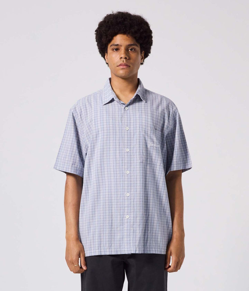 Former Manners Check Short Sleeve Shirt - Blue - Sun Diego Boardshop