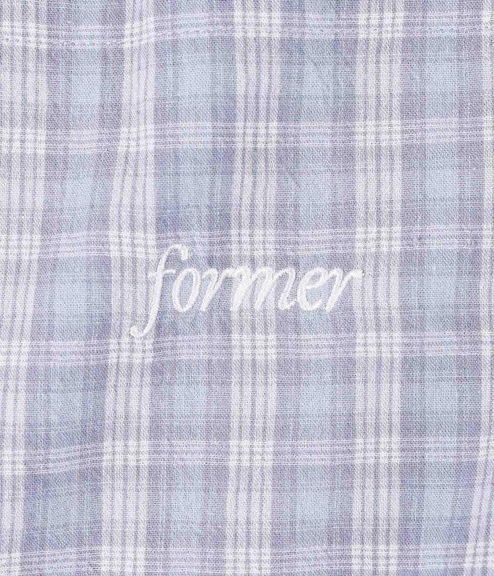 Former Manners Check Short Sleeve Shirt - Blue - Sun Diego Boardshop