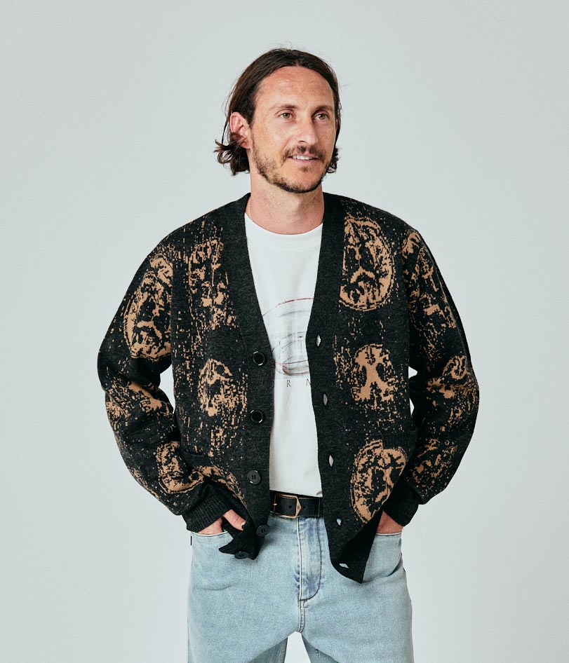 FORMER Brainscan Cardigan - BLACK MUSHROOM - Sun Diego Boardshop