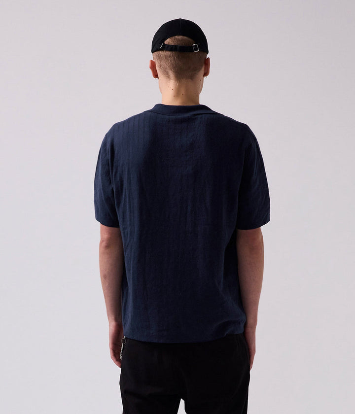 FORMER Marilyn SS Knit - NAVY PINSTRIPE - Sun Diego Boardshop