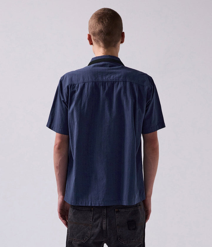 FORMER Pinstripe Marilyn SS Shirt - NAVY - Sun Diego Boardshop