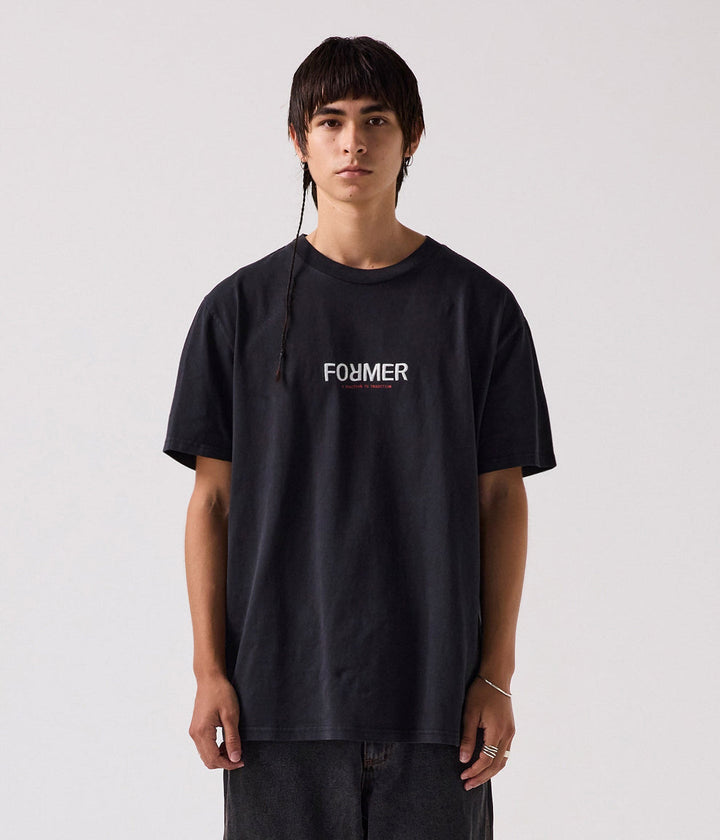 FORMER Legacy Reaction T-Shirt - WASHED BLACK - Sun Diego Boardshop