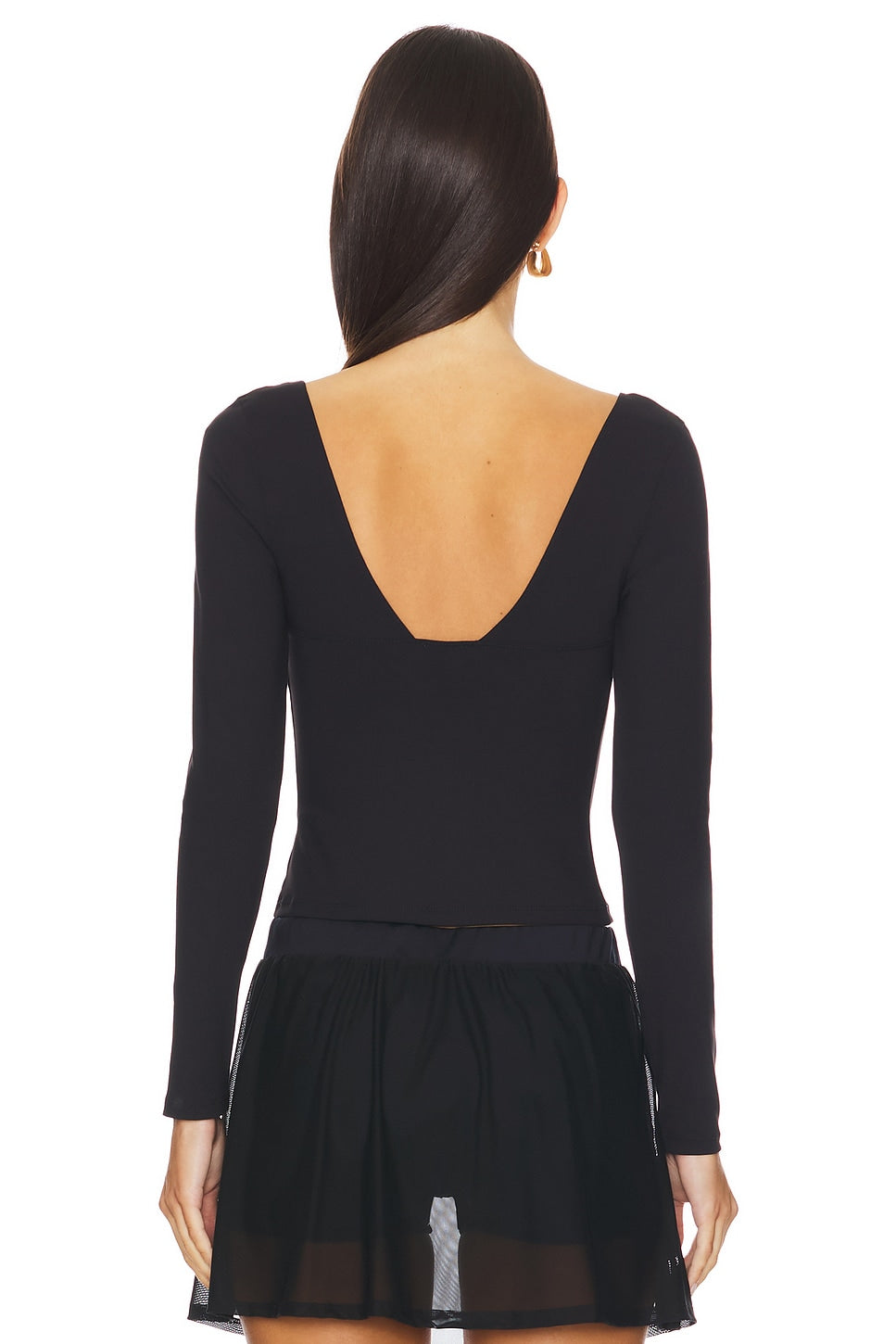 Free People Duo Corset Long Sleeve Knit - BLACK - Sun Diego Boardshop