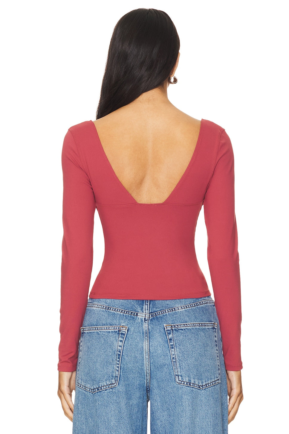Free People Duo Corset Long Sleeve Knit - EARTH RED - Sun Diego Boardshop