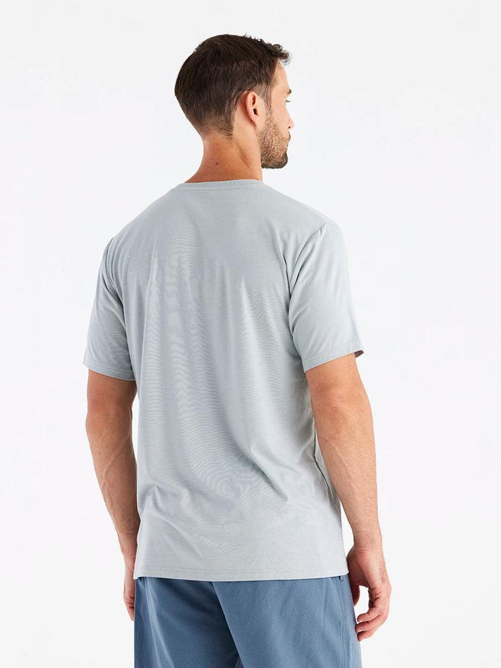 Free Fly Men'S Bamboo Flex Pocket Tee - Heather Aspen Grey - Sun Diego Boardshop