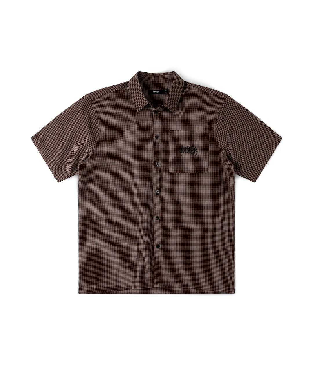 FORMER Men's Vivian Check SS Shirt - Brown