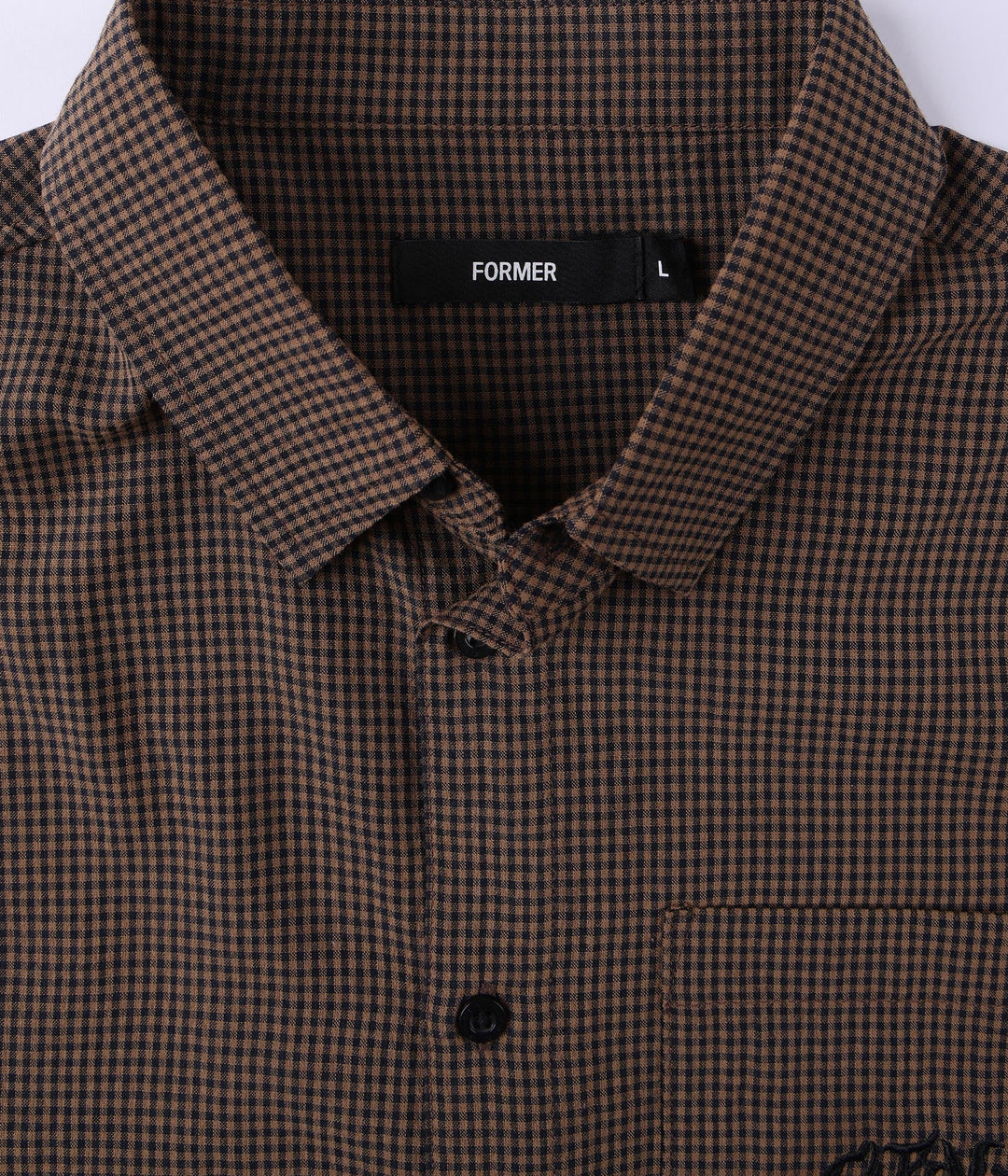 FORMER Men's Vivian Check SS Shirt - Brown