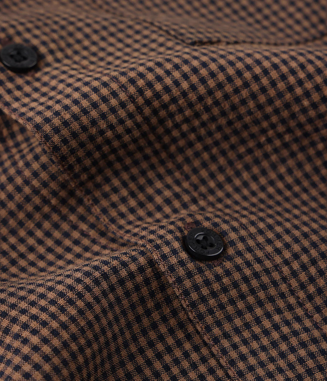 FORMER Men's Vivian Check SS Shirt - Brown