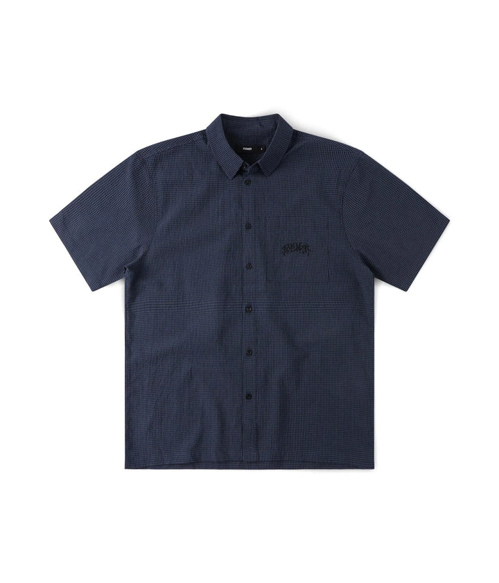 FORMER Men's Vivian Check SS Shirt - Navy