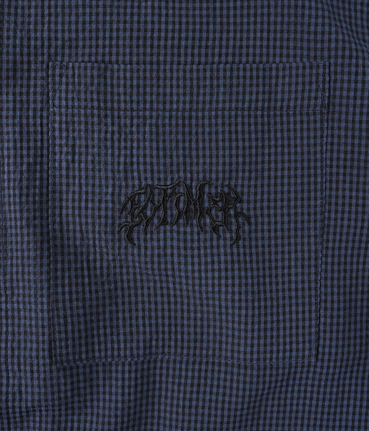 FORMER Men's Vivian Check SS Shirt - Navy