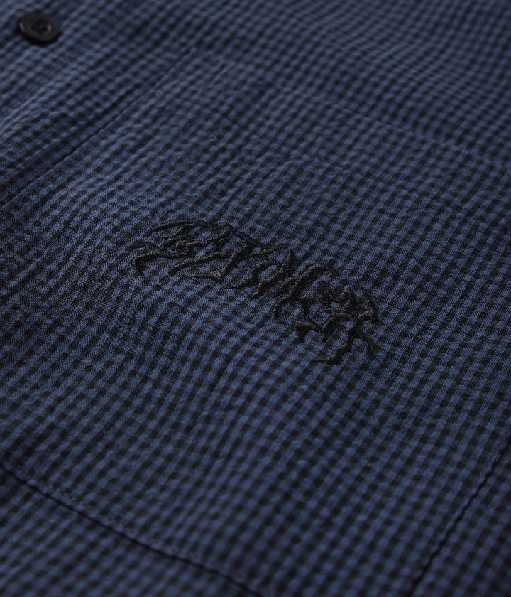 FORMER Men's Vivian Check SS Shirt - Navy