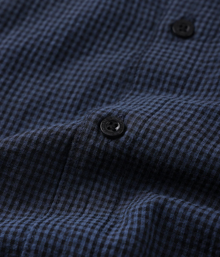 FORMER Men's Vivian Check SS Shirt - Navy