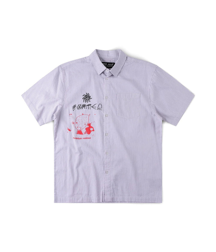 FORMER Men's DxD Reynolds Stripe SS Shirt - Grey