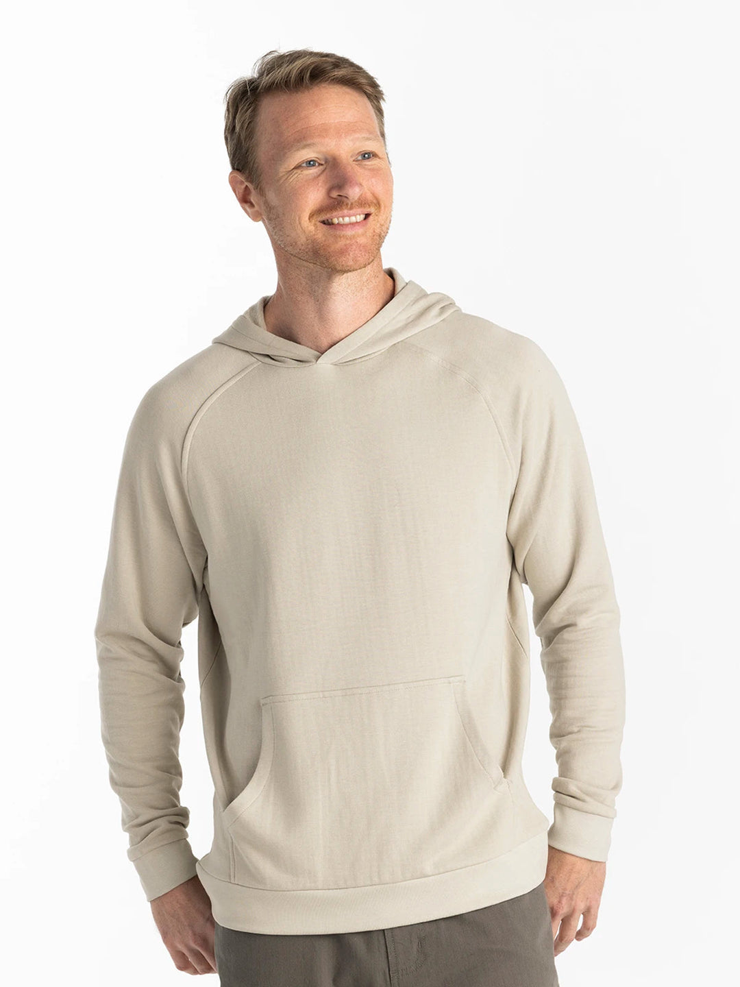 Free Fly Men'S Bamboo Lightweight Fleece Hoodie - Sandstone - Sun Diego Boardshop