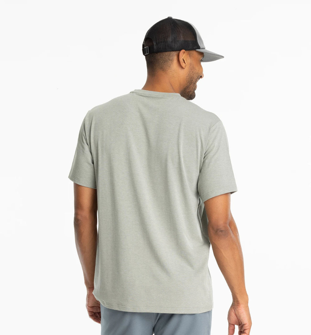Free Fly Men's Bamboo Flex Pocket Tee - HEATHER AGAVE GREEN - Sun Diego Boardshop