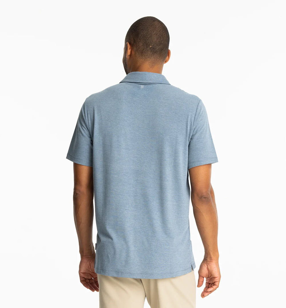 Free Fly Men's Bamboo Flex Polo II - HEATHER DEEPWATER - Sun Diego Boardshop