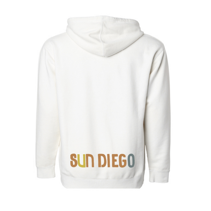 SunDiego Map Hoodie - Pigment White/Rust/Gold/Grey - Sun Diego Boardshop