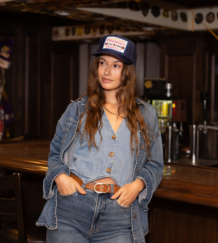 That Friday Feeling Cowboys & Tequila Trucker Hat - Navy - Sun Diego Boardshop