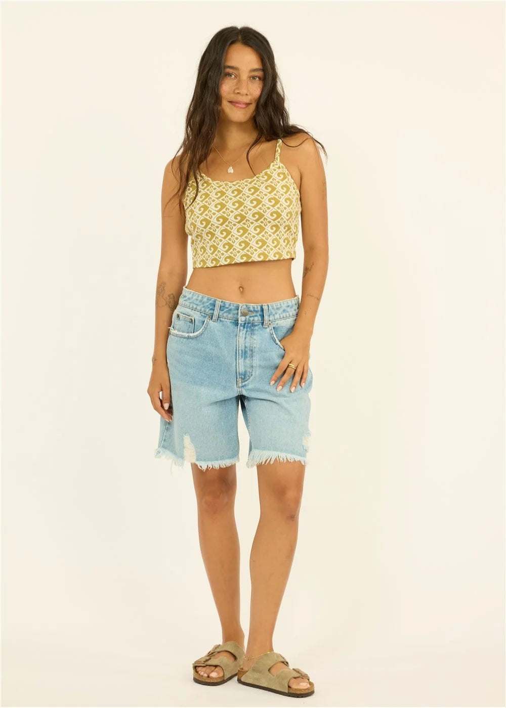Sisstr Women's Lost Shores Knit Tank - Sweet Moss - Sun Diego Boardshop