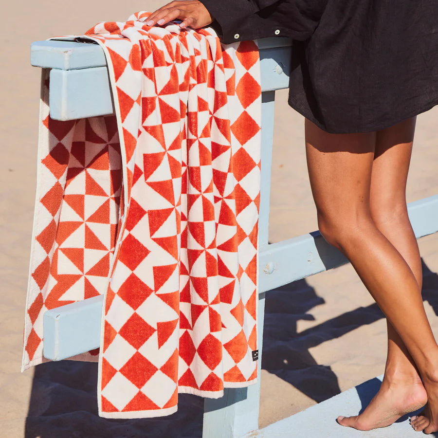 Slowtide Gatsby Premium Woven Towel - Rust - Sun Diego Boardshop