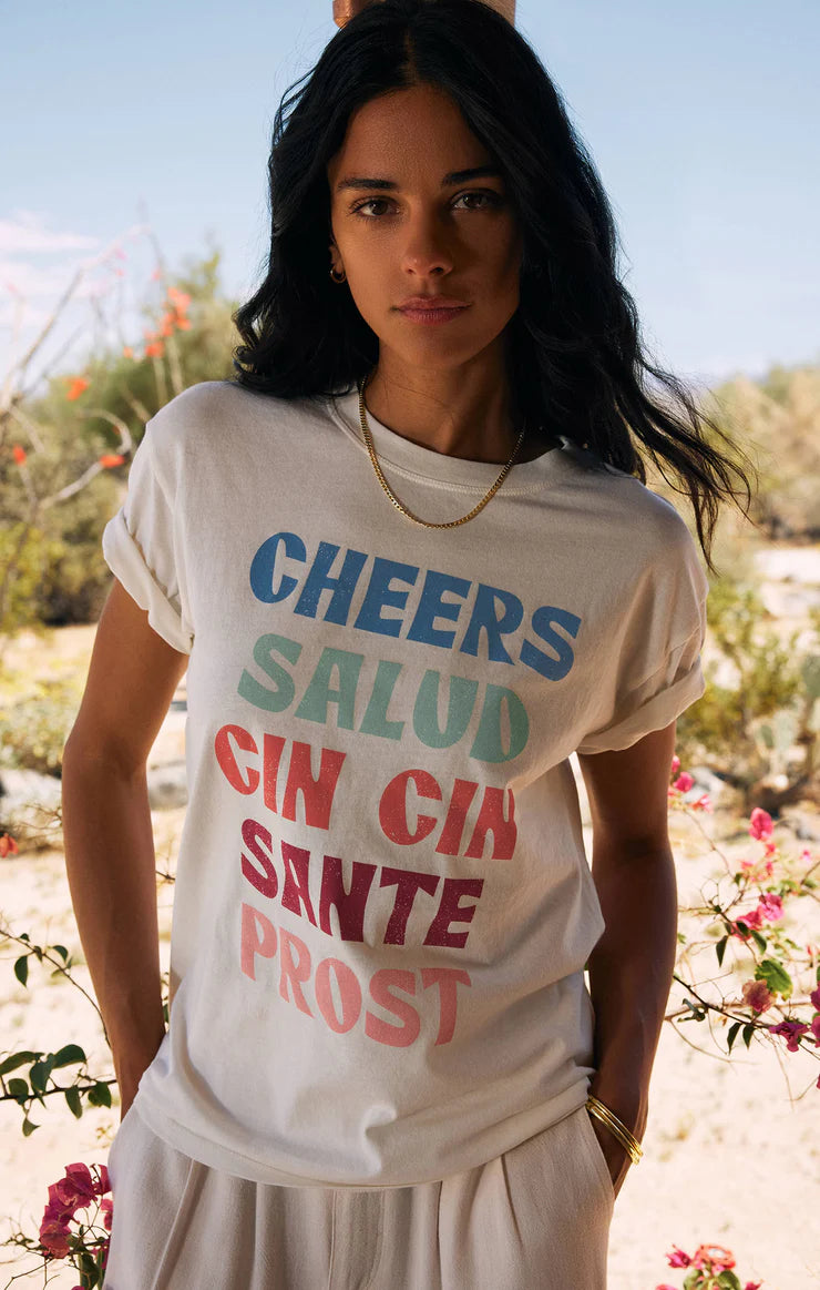 Z-Supply CHEERS BOYFRIEND TEE - SEA SALT - Sun Diego Boardshop