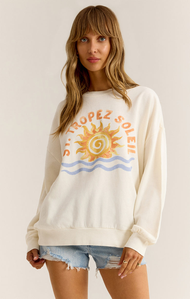 Z-Supply ST. TROPEZ SUNDAY SWEATSHIRT - SEA SALT - Sun Diego Boardshop