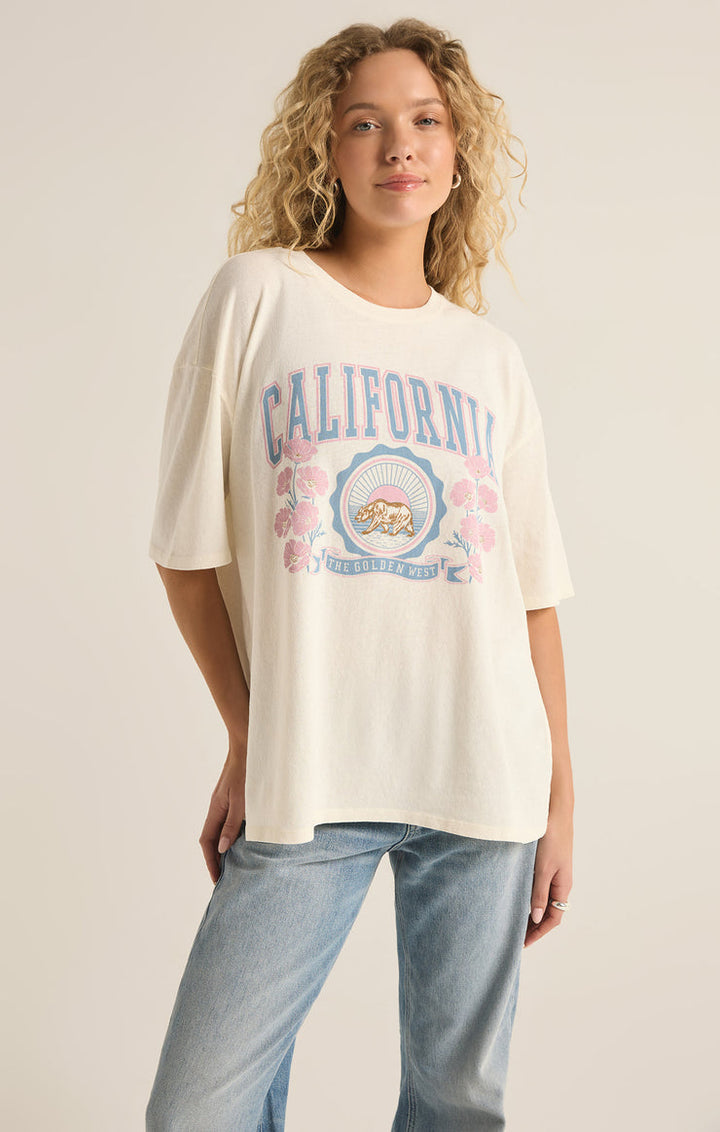 Z-Supply Poppy Bear SoCal Oversized Tee - SEA SALT - Sun Diego Boardshop