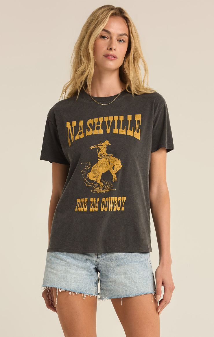 Z-Supply Nashville Boyfriend Tee - BLACK SAND - Sun Diego Boardshop