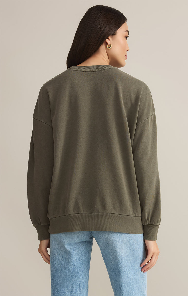Z-Supply Diamond Sunday Sweatshirt - GRAPE LEAF - Sun Diego Boardshop