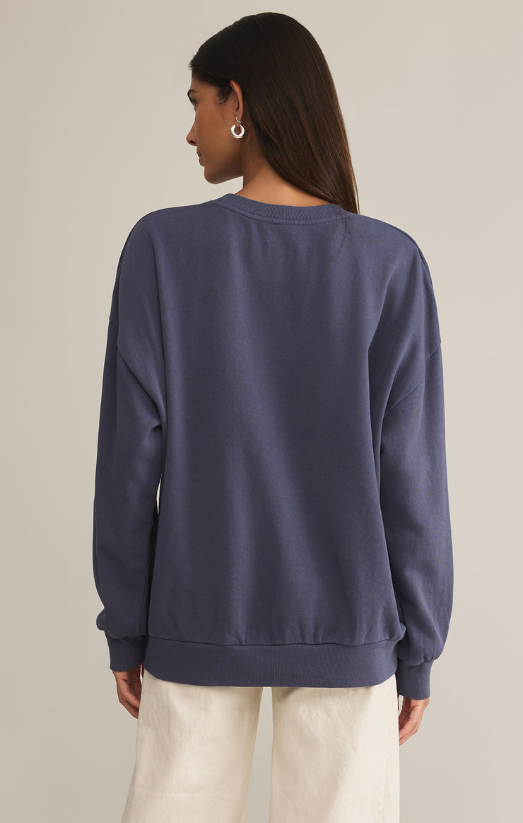 Z-Supply Coastal Sunday Sweatshirt - WORN BLUE - Sun Diego Boardshop