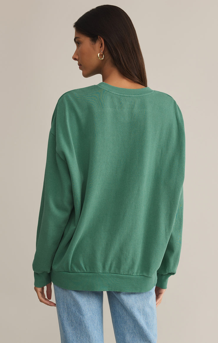 Z-Supply Sail Away Sunday Sweatshirt - BOTANICAL GREEN - Sun Diego Boardshop