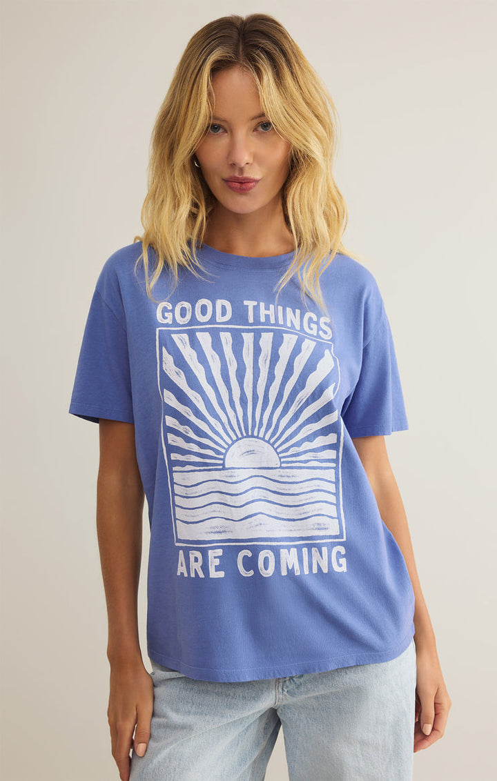 Z-Supply Good Things Boyfriend Tee - SKY BLUE - Sun Diego Boardshop