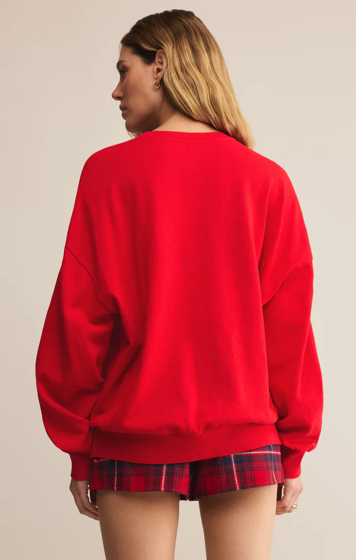 Z-Supply Very Merry Sunday Sweatshirt - Festive Red