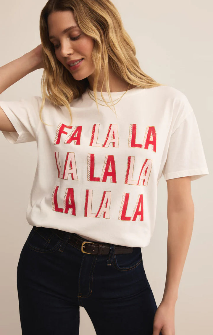 Z-Supply Falalala Boyfriend Tee - Sea Salt