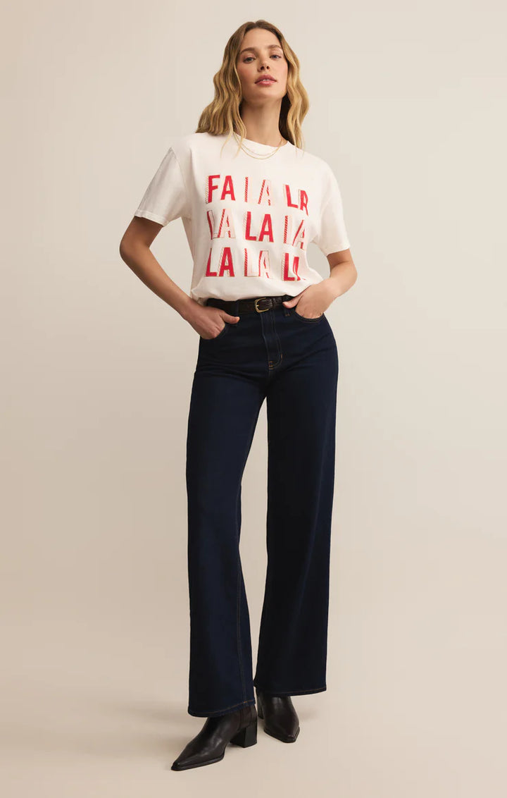 Z-Supply Falalala Boyfriend Tee - Sea Salt