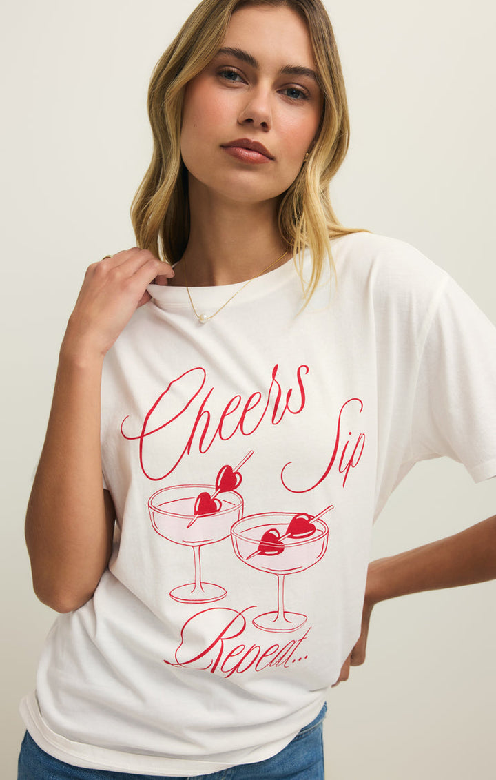 Z-Supply Cheers Boyfriend Tee - Sea Salt - Sun Diego Boardshop