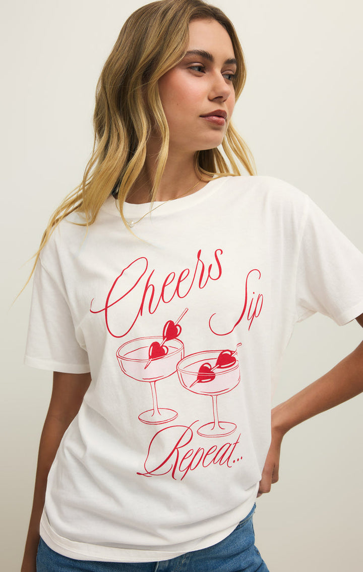 Z-Supply Cheers Boyfriend Tee - Sea Salt - Sun Diego Boardshop