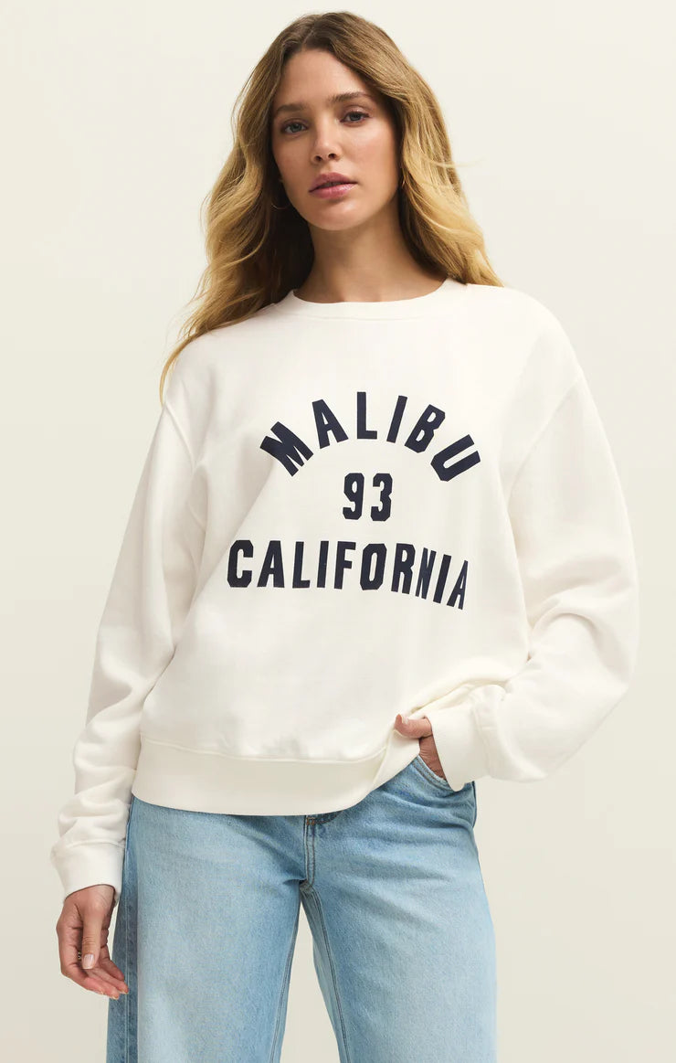 Z-Supply Malibu Boyfriend Sweatshirt - Sea Salt - Sun Diego Boardshop