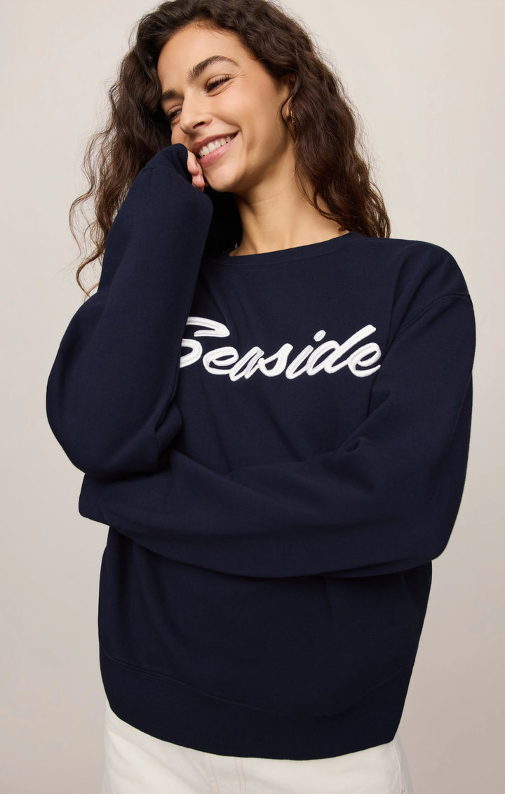 Z-Supply Women's Seaside Boyfriend Fleece Sweatshirt - Eclipse