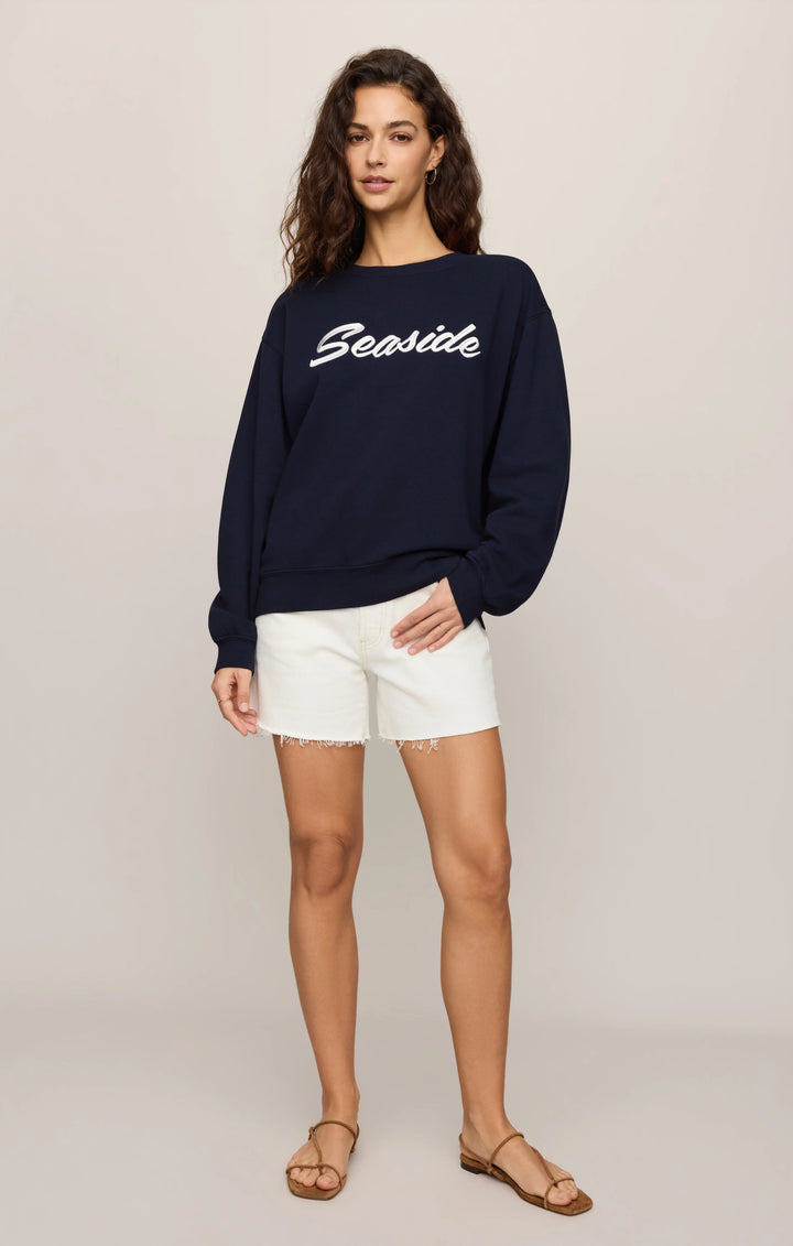 Z-Supply Women's Seaside Boyfriend Fleece Sweatshirt - Eclipse