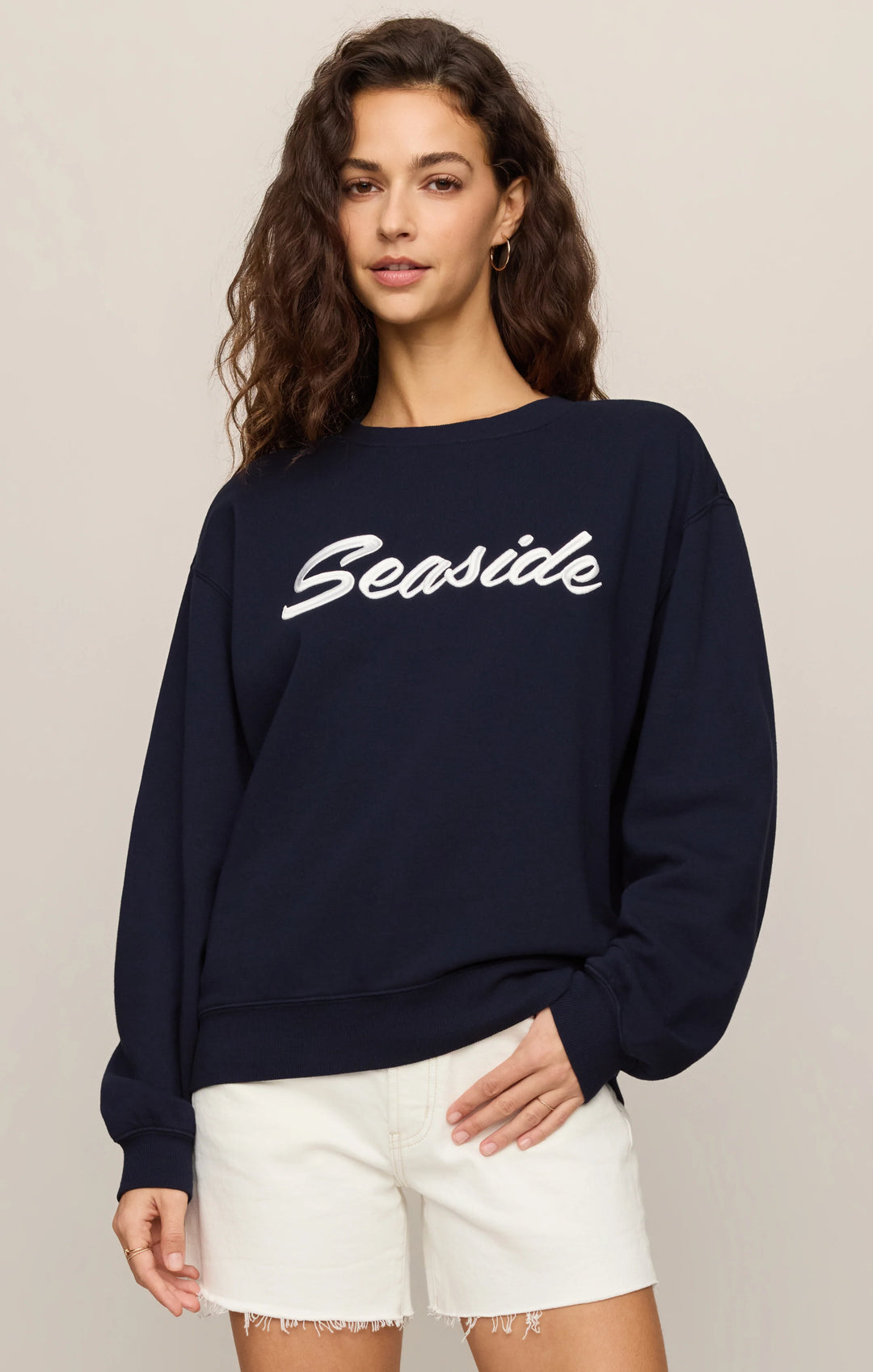 Z-Supply Women's Seaside Boyfriend Fleece Sweatshirt - Eclipse