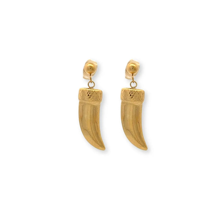 Salty Cali Horn Drop Earrings - Gold - Sun Diego Boardshop