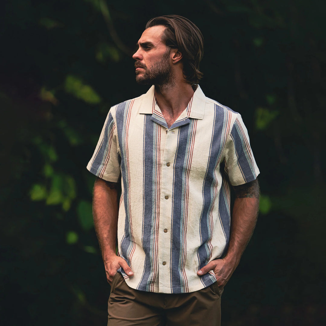 Roark Men's Gonzo Short Sleeve Button Up Shirt - Ivory