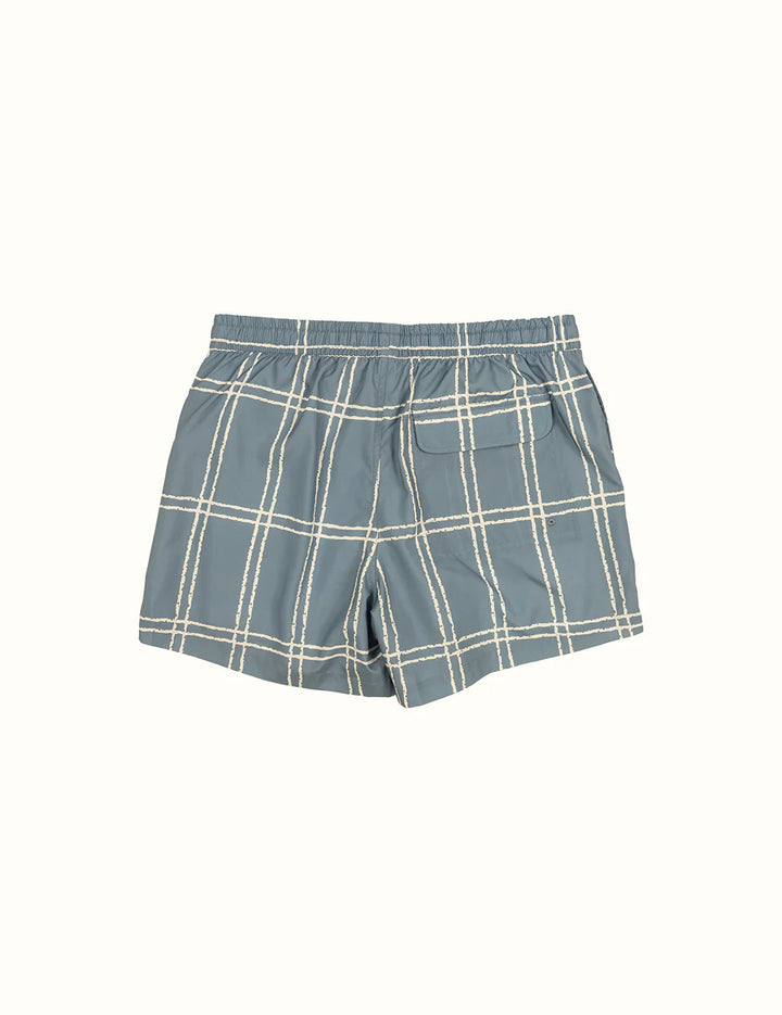 Duvin Design Company GRID SWIM SHORT - BLUE - Sun Diego Boardshop