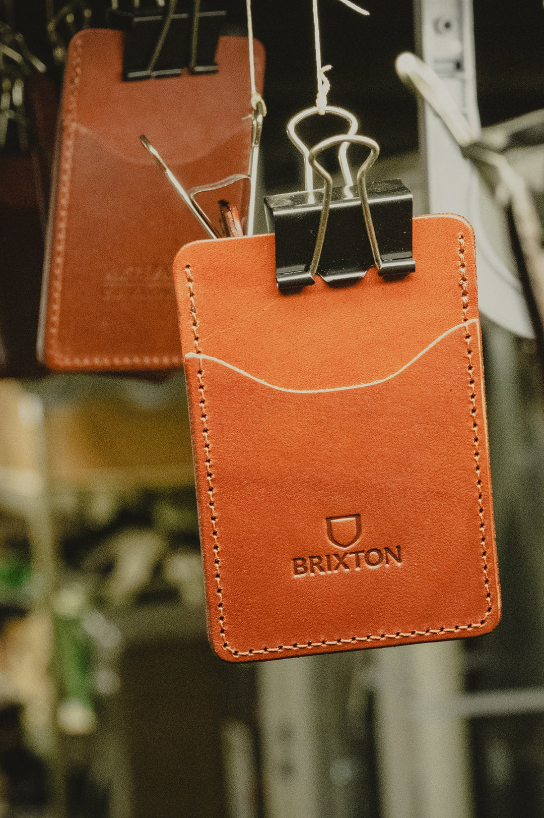 Brixton x Artifact Leather Card Holder Wallet - Brown - Sun Diego Boardshop