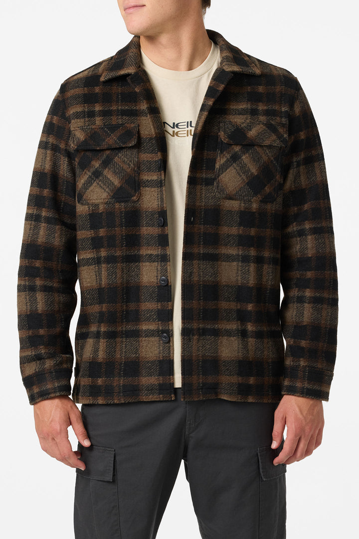 O`Neill O'Riginals Lux Standard Fit Overshirt - Black - Sun Diego Boardshop