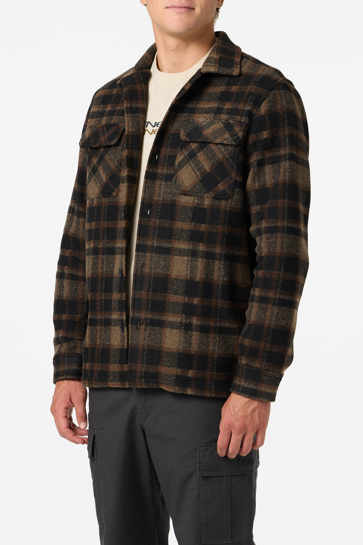 O`Neill O'Riginals Lux Standard Fit Overshirt - Black - Sun Diego Boardshop
