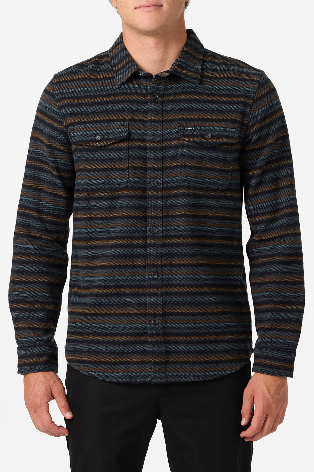 O`Neill Richmond Flannel Standard Fit Long Sleeve Shirt - Graphite
